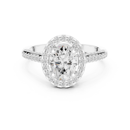 Mixed Shape Lab Grown Diamond Halo Ring