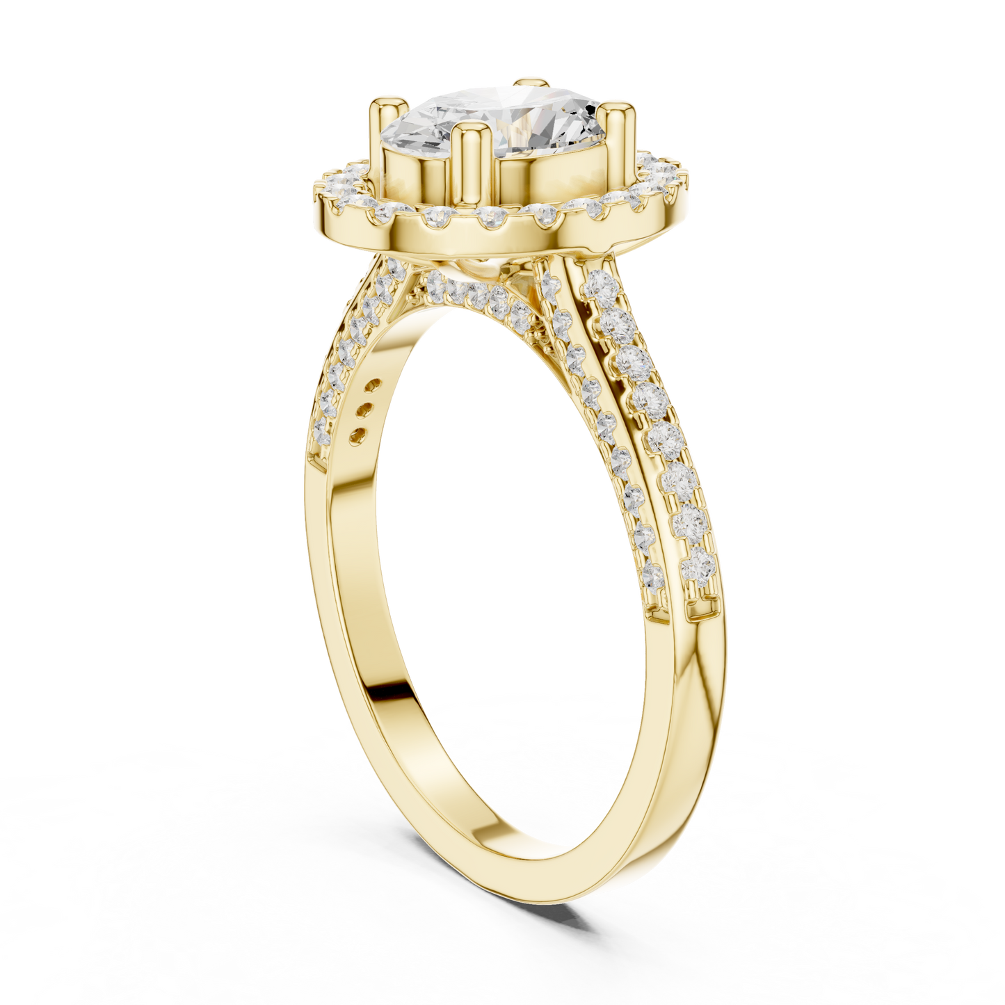 Mixed Shape Lab Grown Diamond Halo Ring