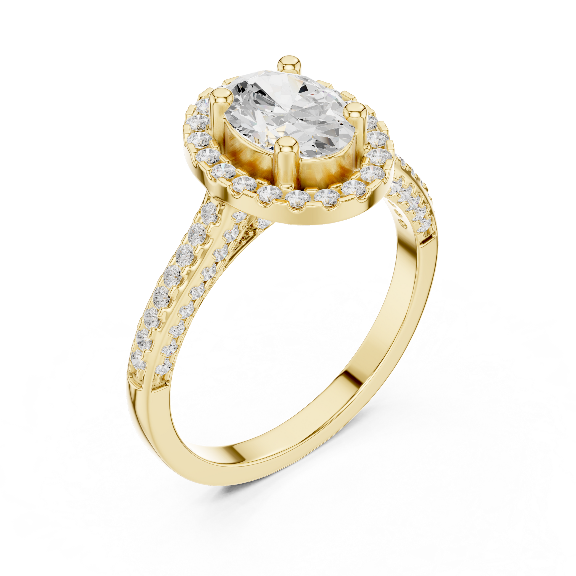 Mixed Shape Lab Grown Diamond Halo Ring