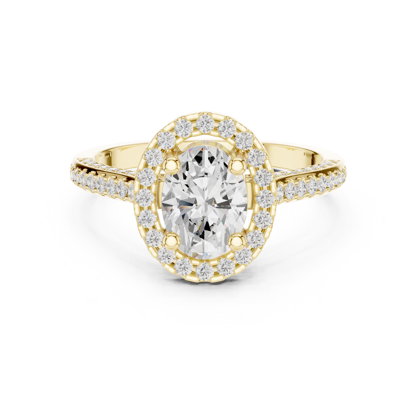 Mixed Shape Lab Grown Diamond Halo Ring