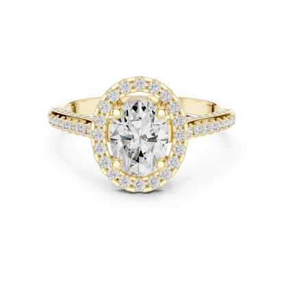 Mixed Shape Lab Grown Diamond Halo Ring