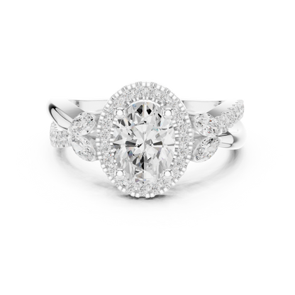 Mixed Shape Lab Grown Diamond Halo Ring