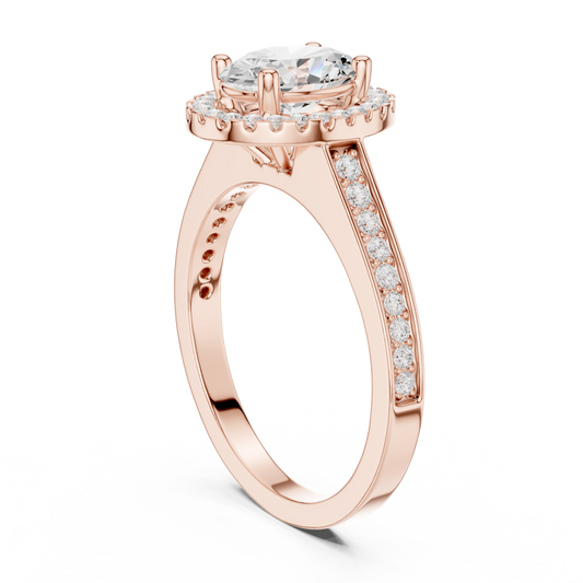 Mixed Shape Lab Grown Diamond Halo Ring