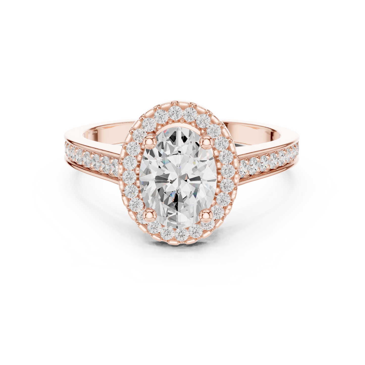 Mixed Shape Lab Grown Diamond Halo Ring