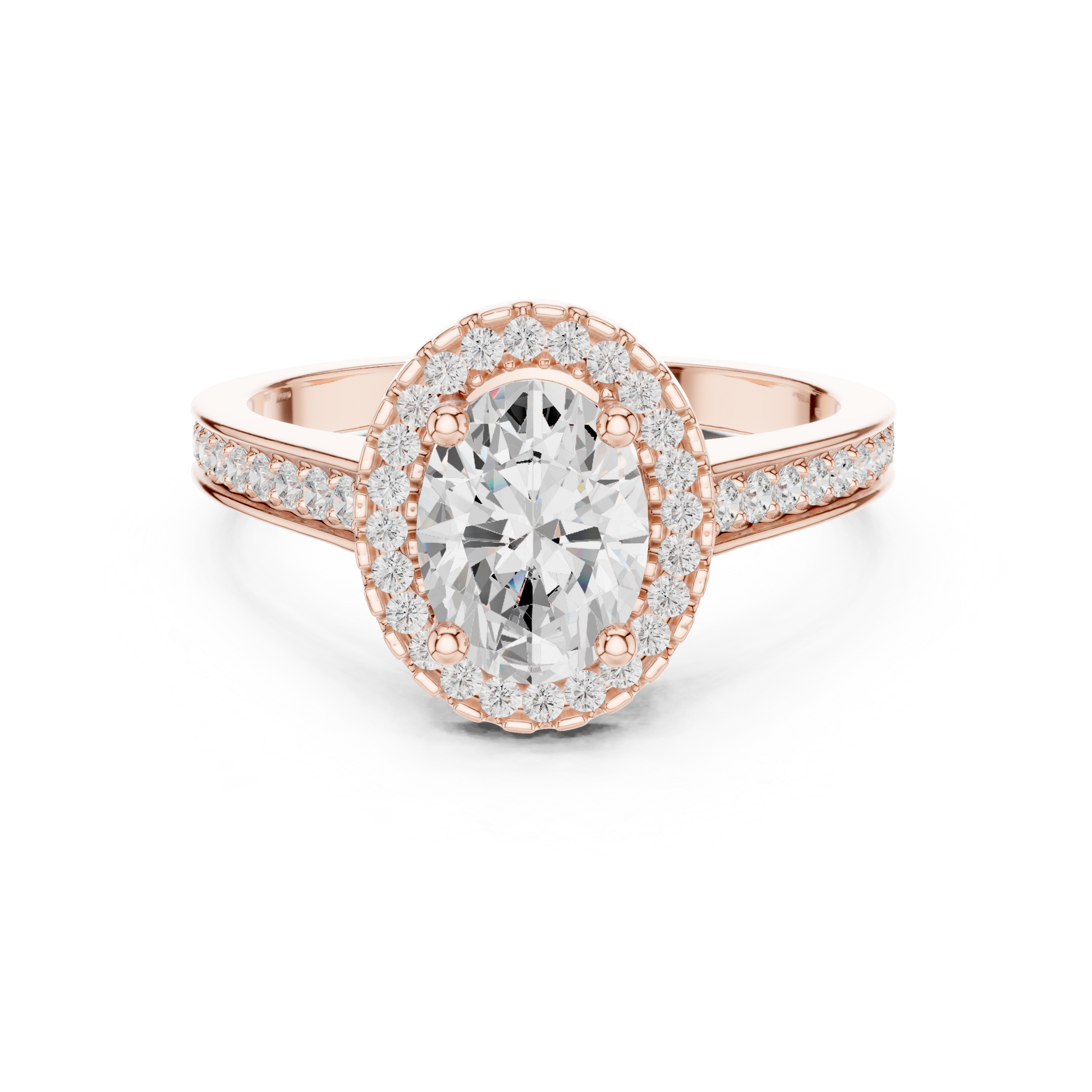 Mixed Shape Lab Grown Diamond Halo Ring