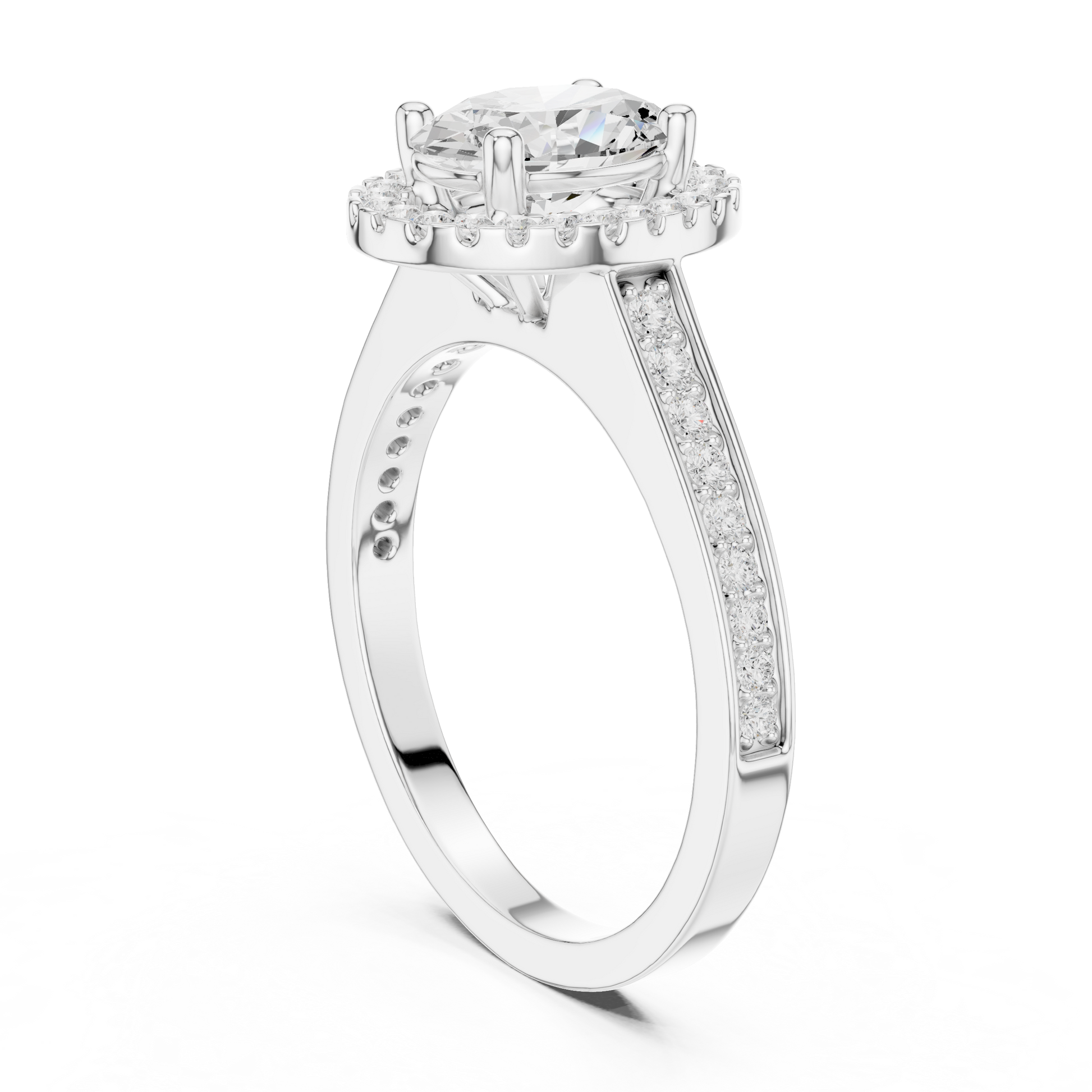 Mixed Shape Lab Grown Diamond Halo Ring