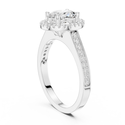 Mixed Shape Lab Grown Diamond Halo Ring