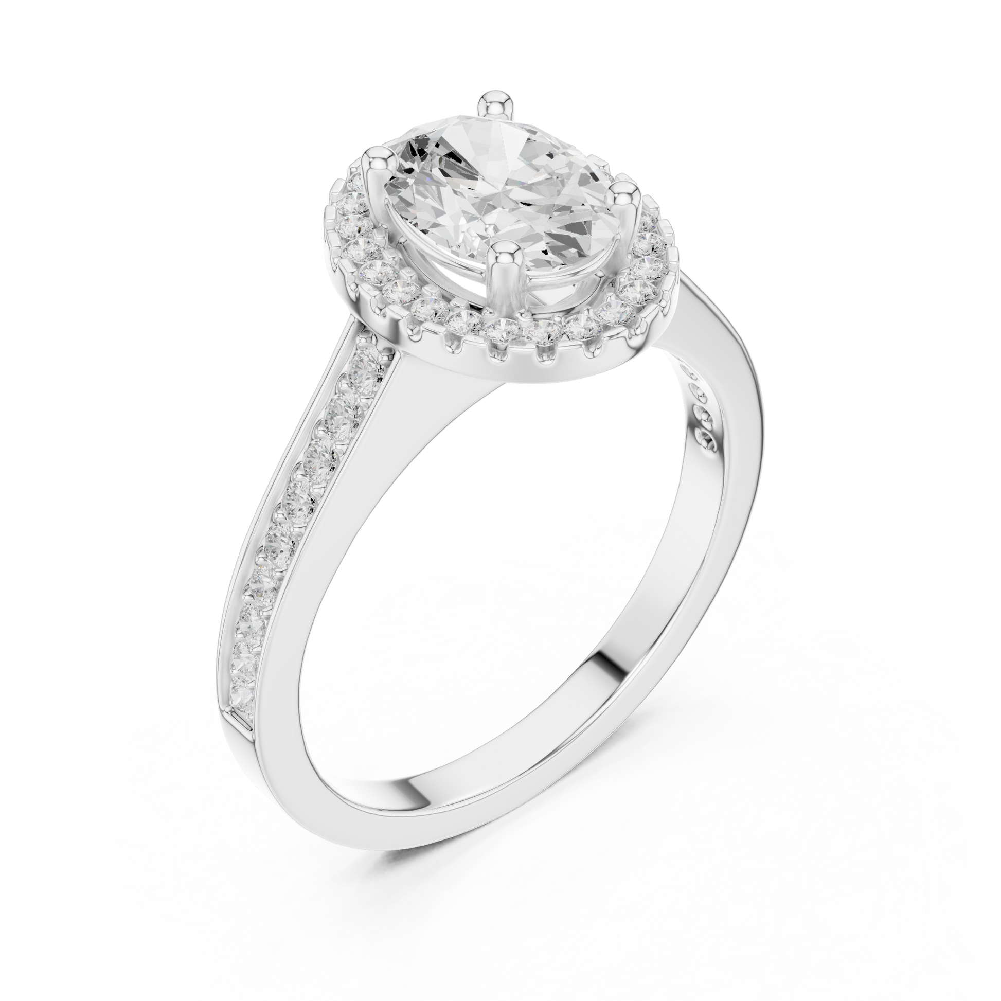Mixed Shape Lab Grown Diamond Halo Ring
