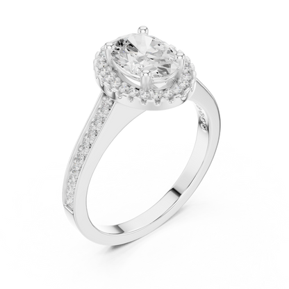 Mixed Shape Lab Grown Diamond Halo Ring