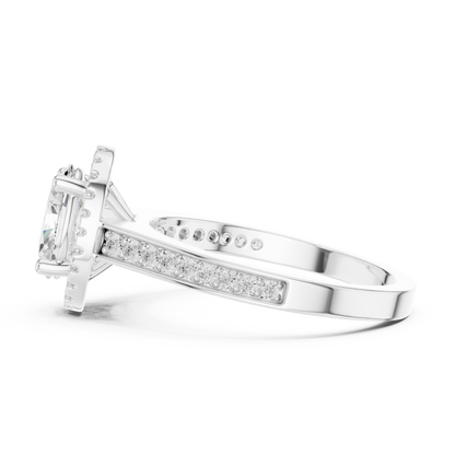Mixed Shape Lab Grown Diamond Halo Ring