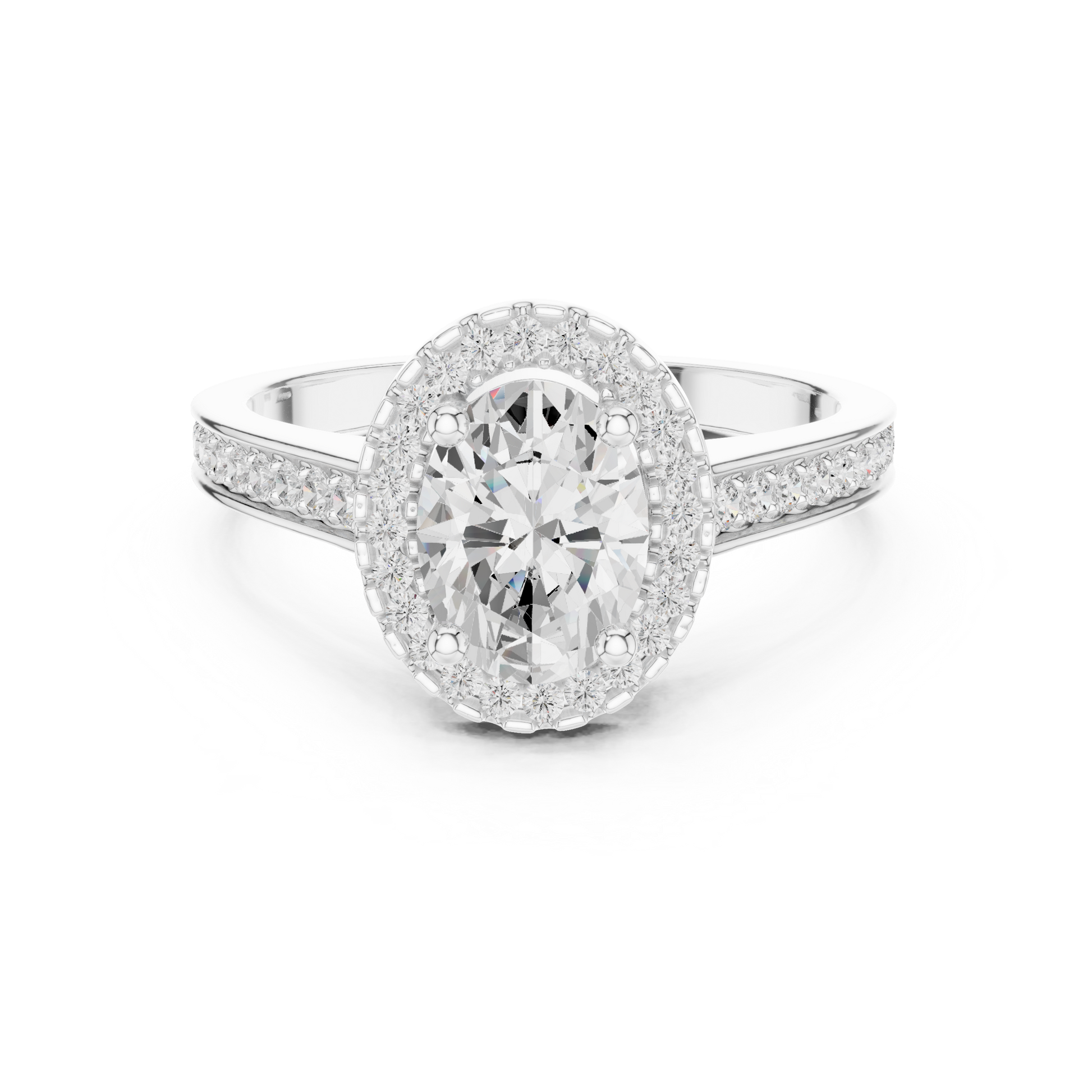 Mixed Shape Lab Grown Diamond Halo Ring