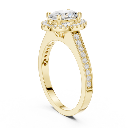 Mixed Shape Lab Grown Diamond Halo Ring