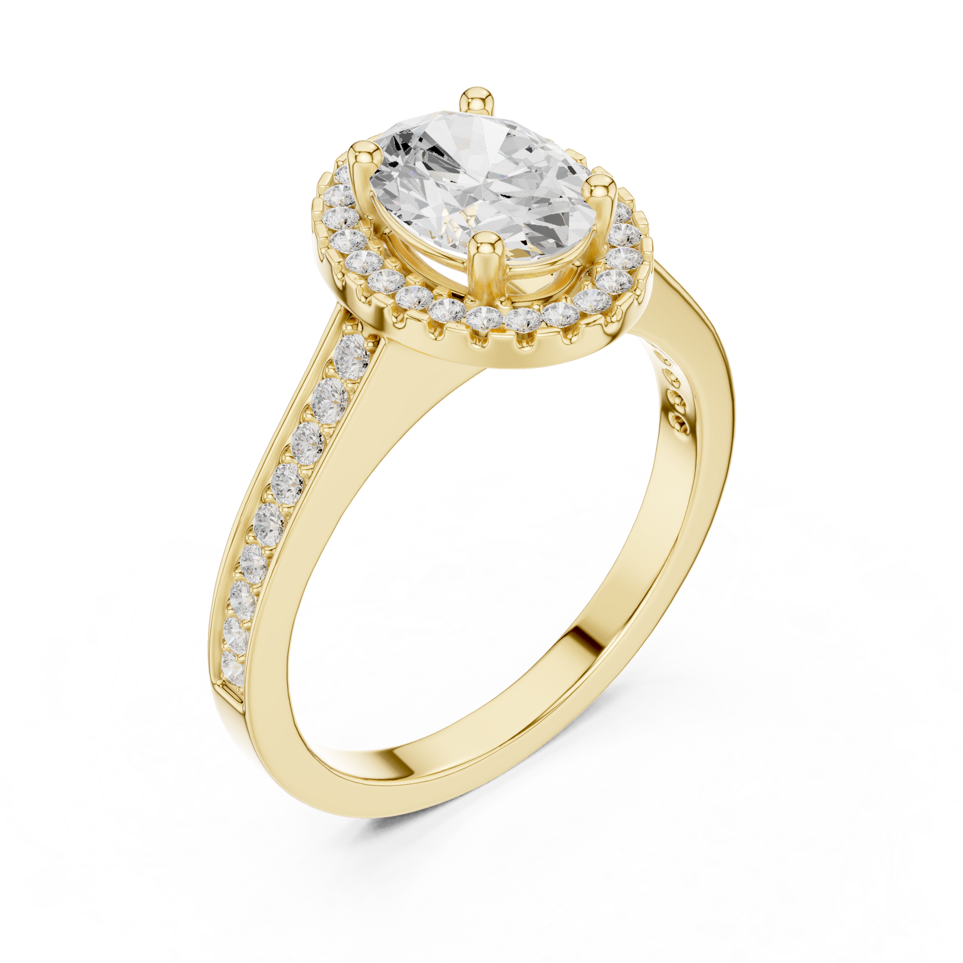 Mixed Shape Lab Grown Diamond Halo Ring