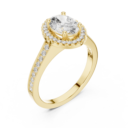 Mixed Shape Lab Grown Diamond Halo Ring