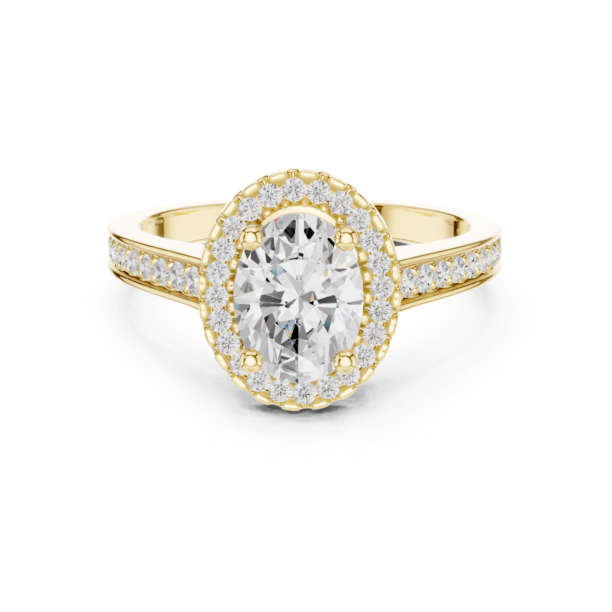 Mixed Shape Lab Grown Diamond Halo Ring