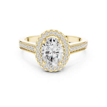 Mixed Shape Lab Grown Diamond Halo Ring