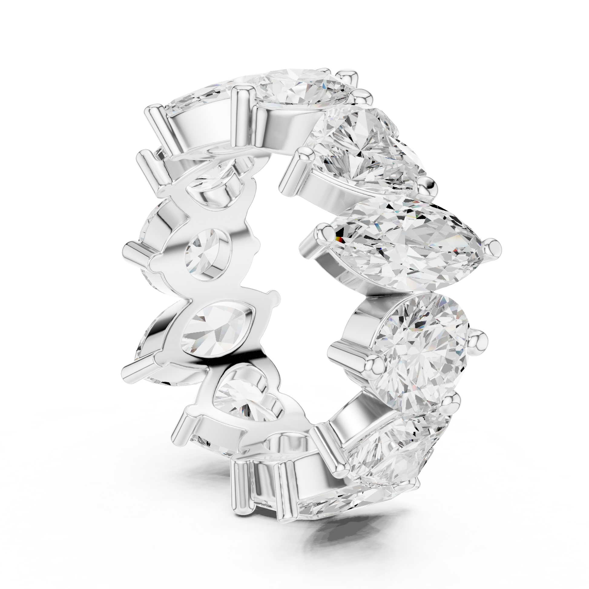Mixed Shape Lab Grown Diamond Eternity Ring
