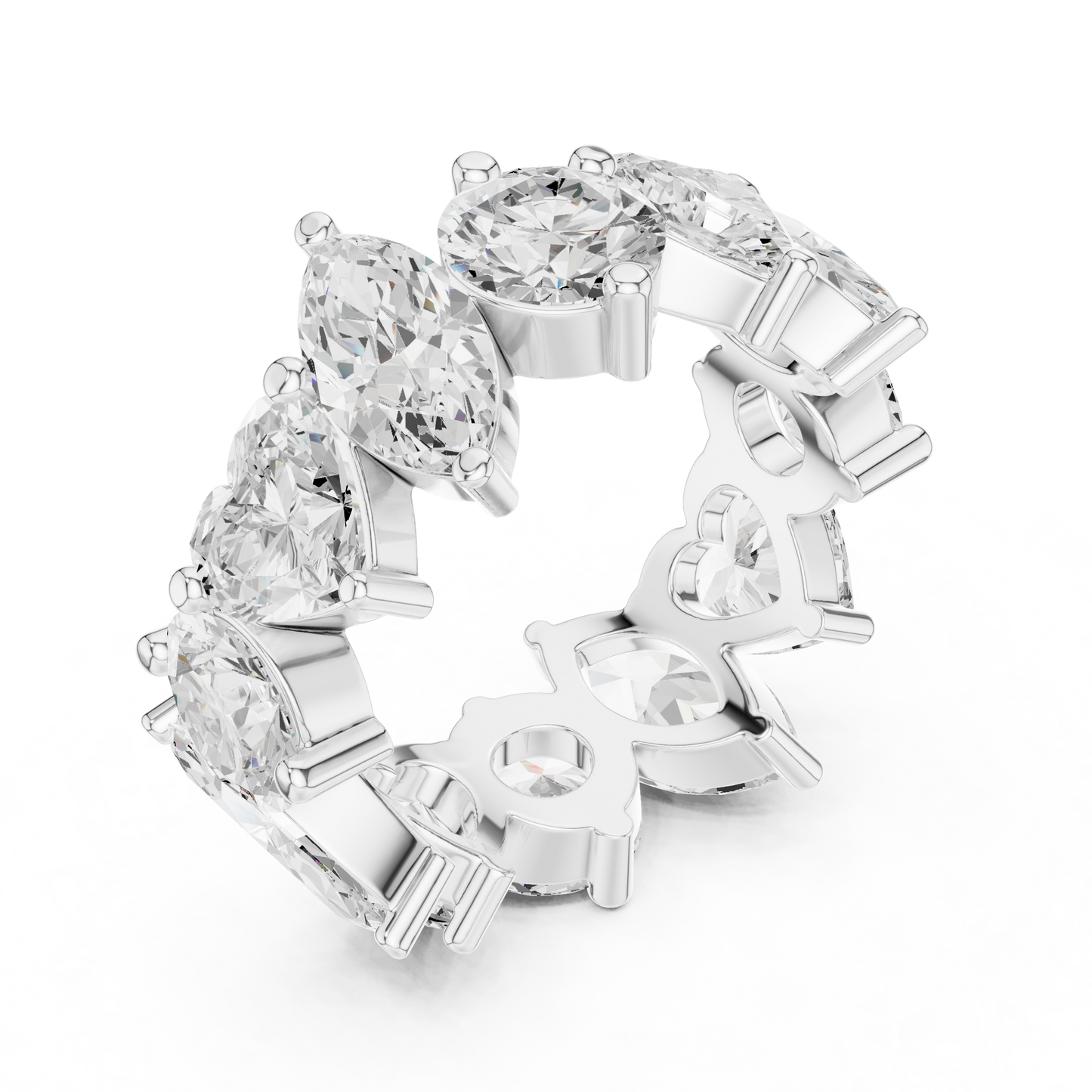 Mixed Shape Lab Grown Diamond Eternity Ring