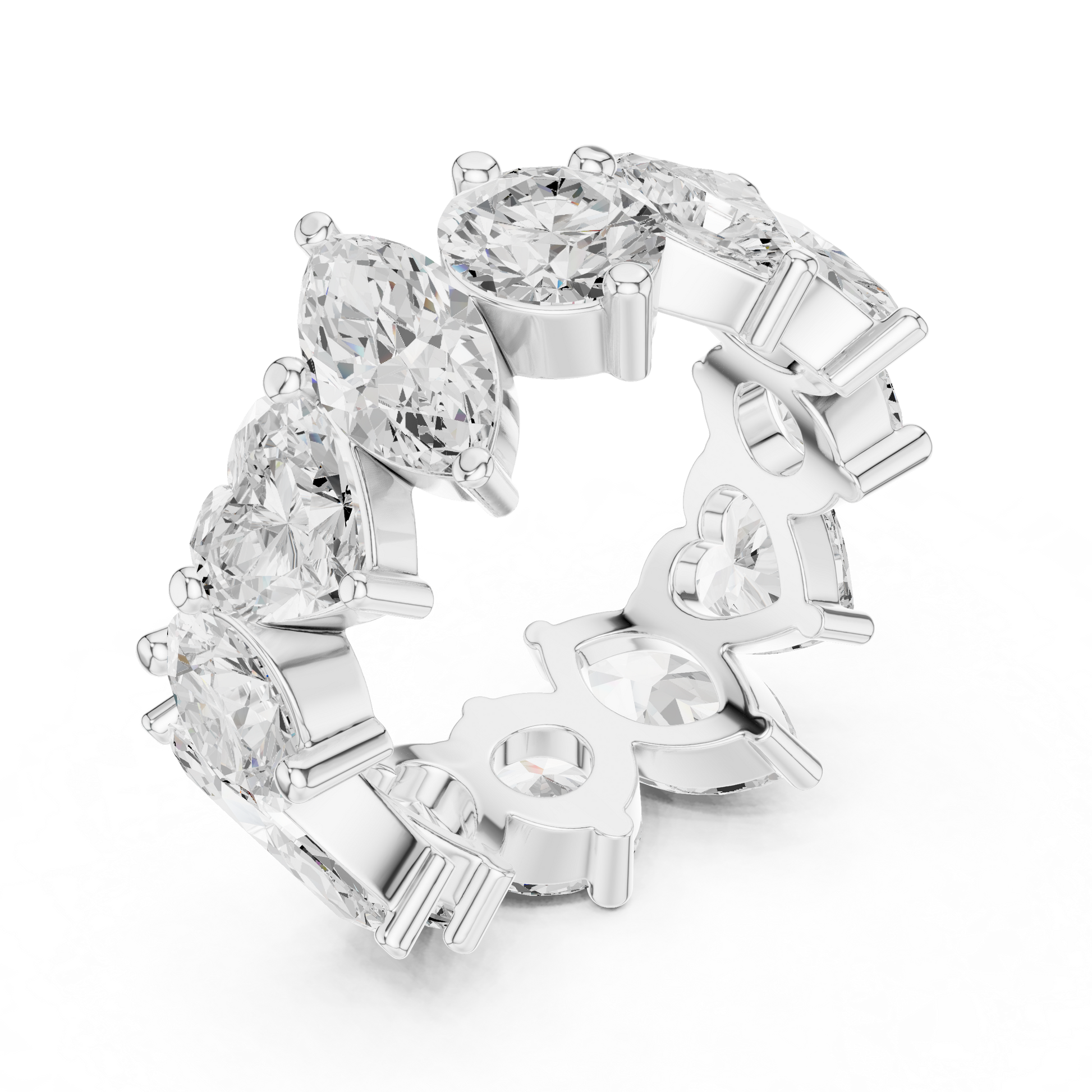 Mixed Shape Lab Grown Diamond Eternity Ring