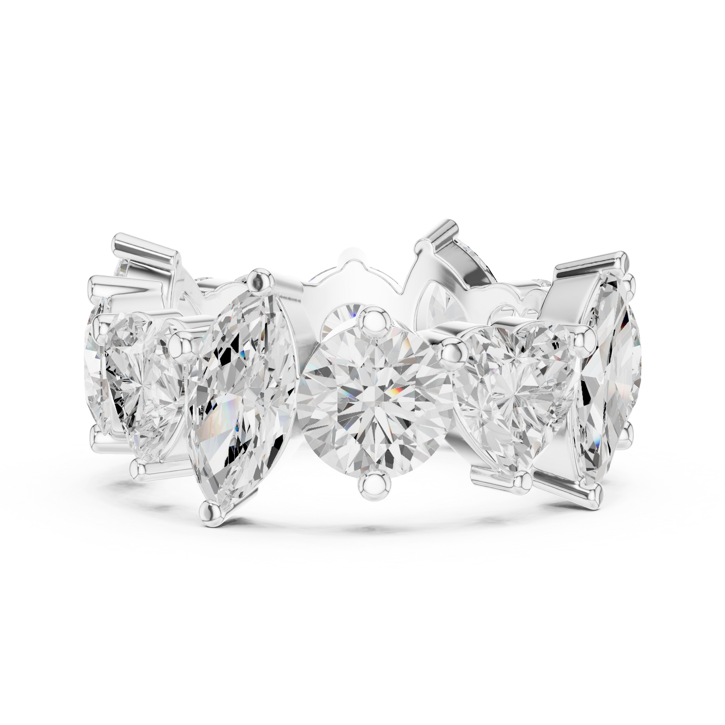 Mixed Shape Lab Grown Diamond Eternity Ring