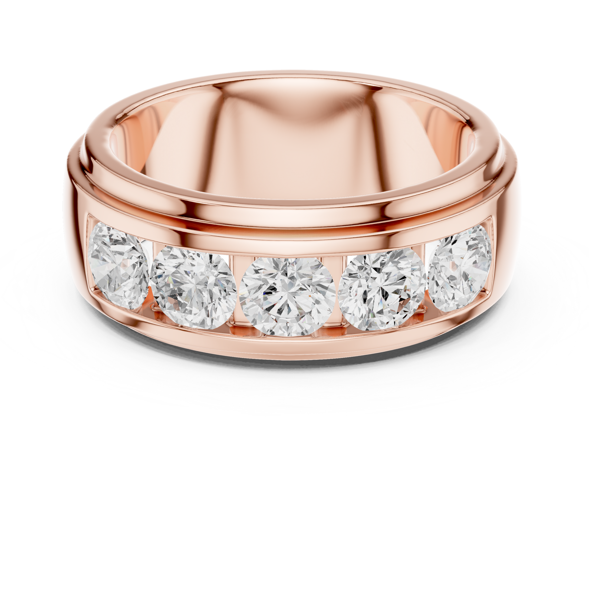 Round Side Stone Lab Grown Diamond Ring