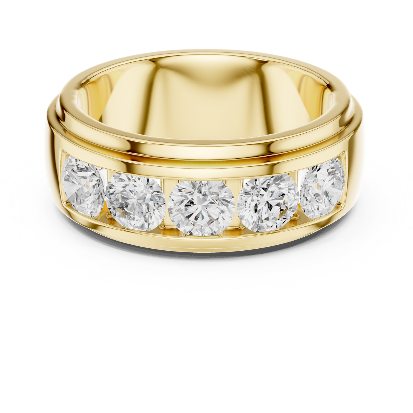 Round Side Stone Lab Grown Diamond Ring