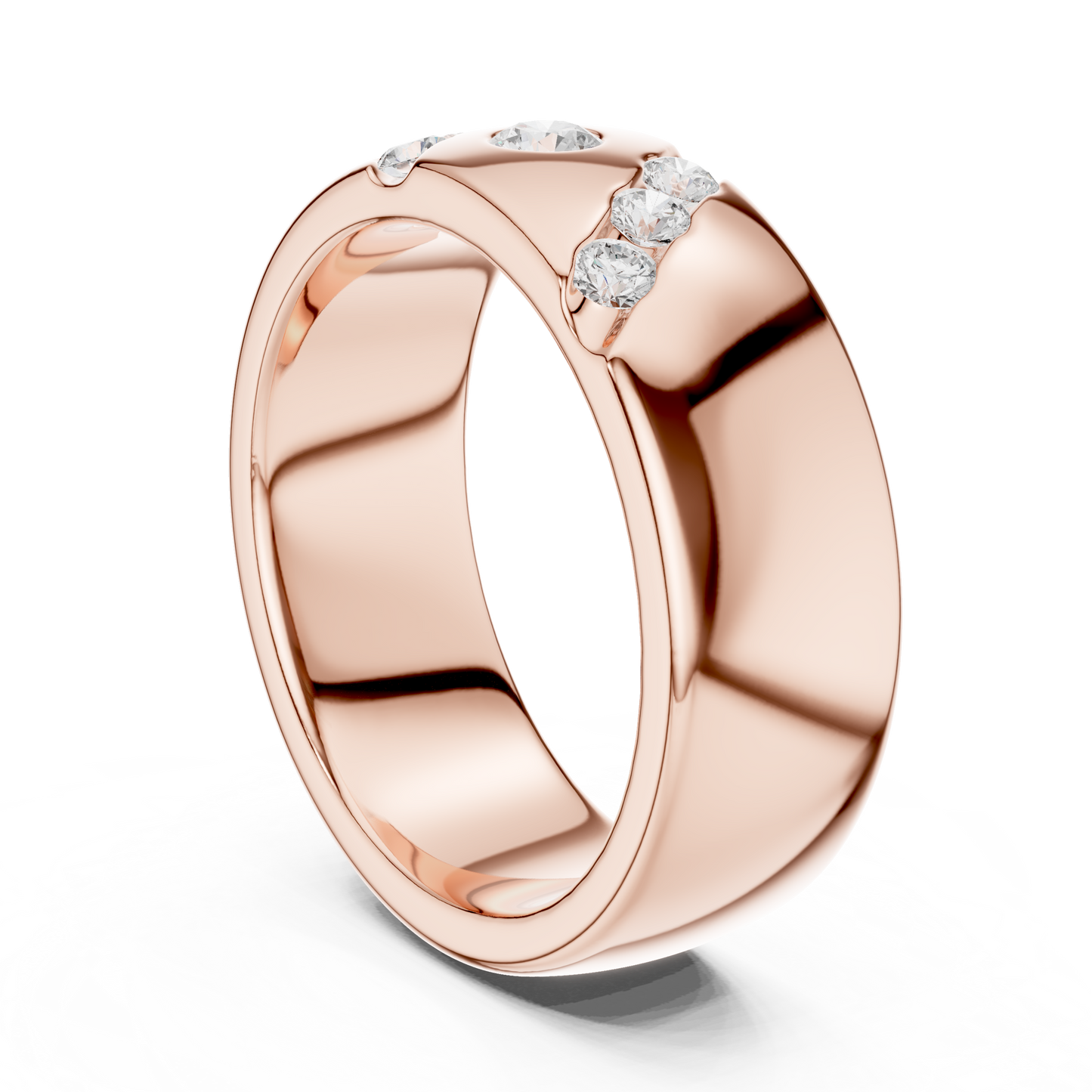Round Side Stone Lab Grown Diamond Ring