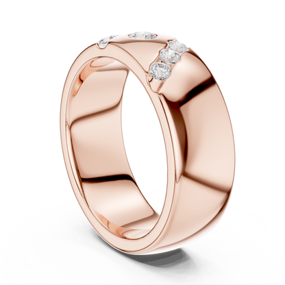 Round Side Stone Lab Grown Diamond Ring
