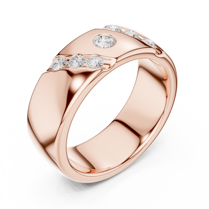 Round Side Stone Lab Grown Diamond Ring