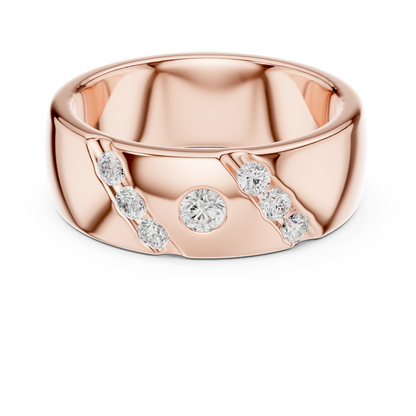 Round Side Stone Lab Grown Diamond Ring