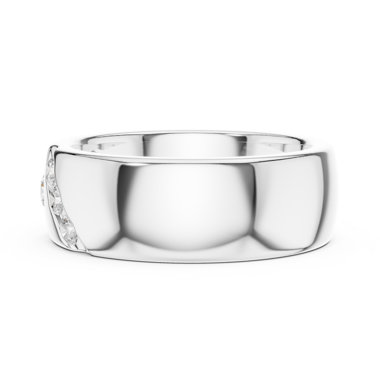 Round Side Stone Lab Grown Diamond Ring