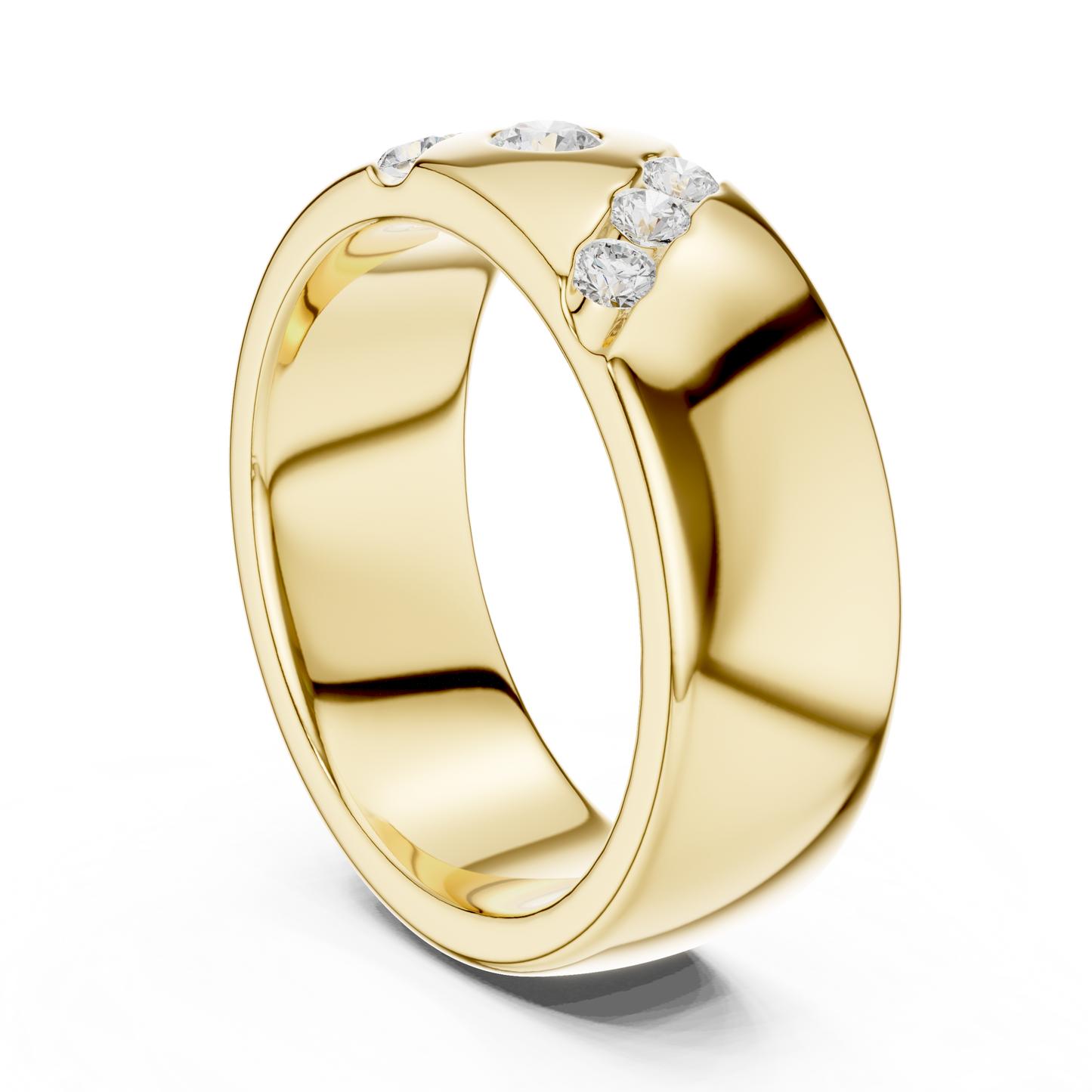Round Side Stone Lab Grown Diamond Ring