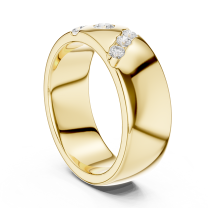 Round Side Stone Lab Grown Diamond Ring