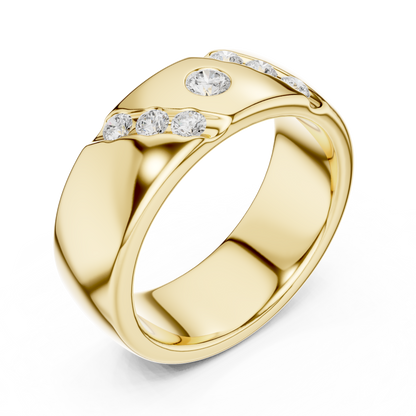 Round Side Stone Lab Grown Diamond Ring