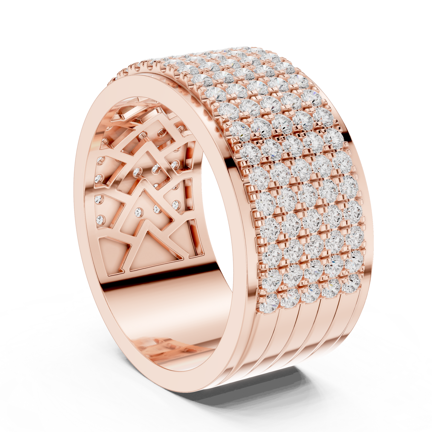 Round Pave Lab Grown Diamond Ring