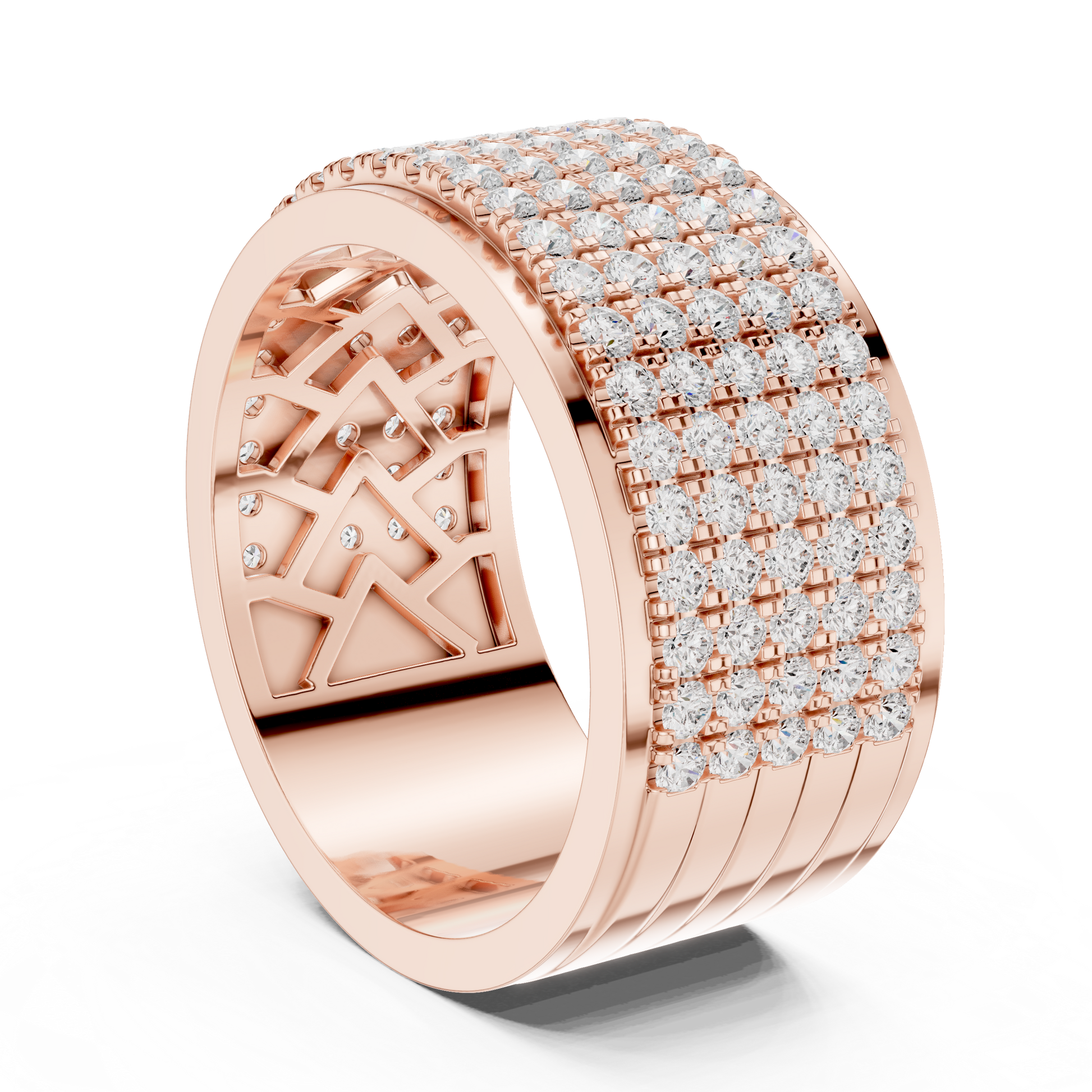 Round Pave Lab Grown Diamond Ring
