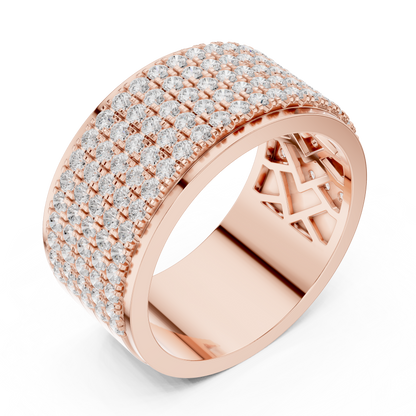 Round Pave Lab Grown Diamond Ring