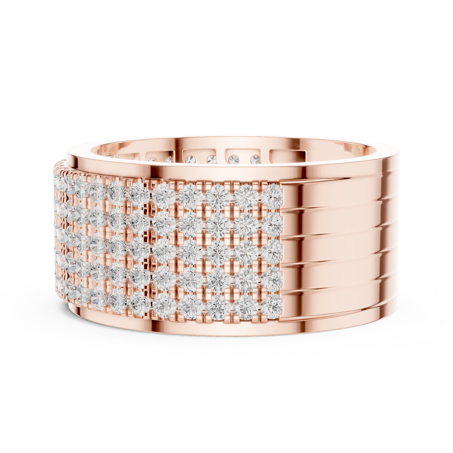 Round Pave Lab Grown Diamond Ring