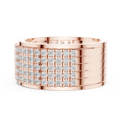 Round Pave Lab Grown Diamond Ring