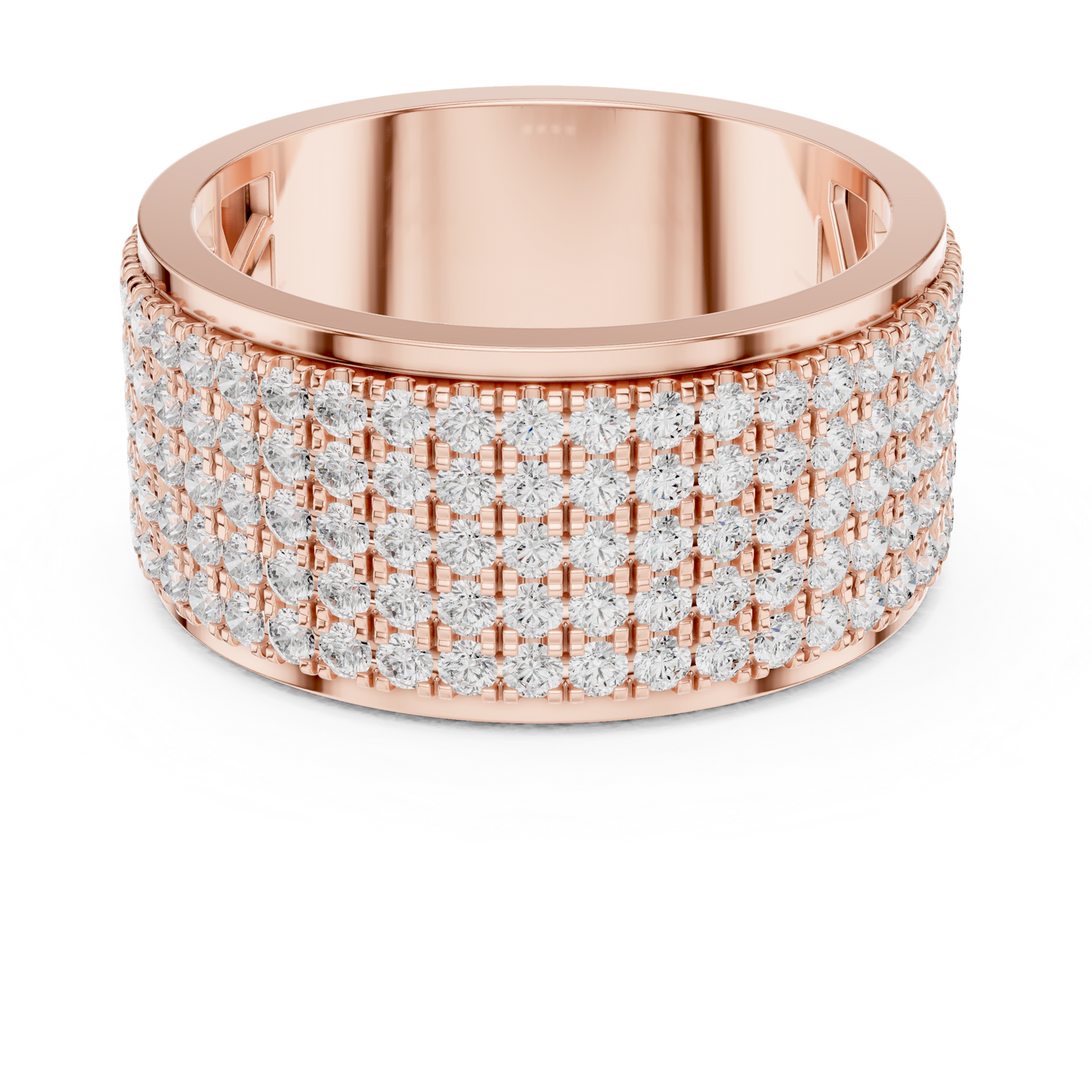 Round Pave Lab Grown Diamond Ring