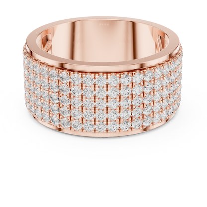 Round Pave Lab Grown Diamond Ring