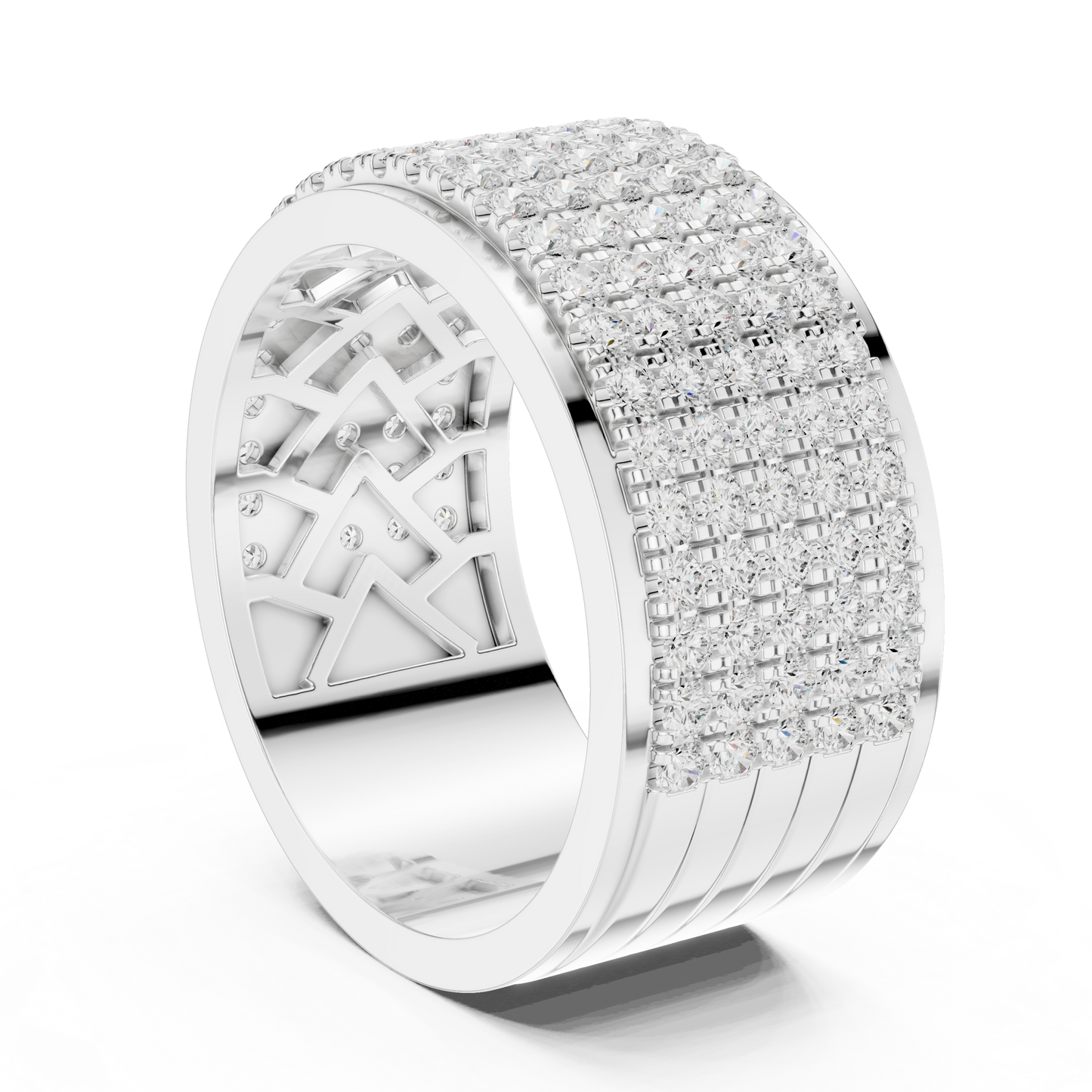 Round Pave Lab Grown Diamond Ring