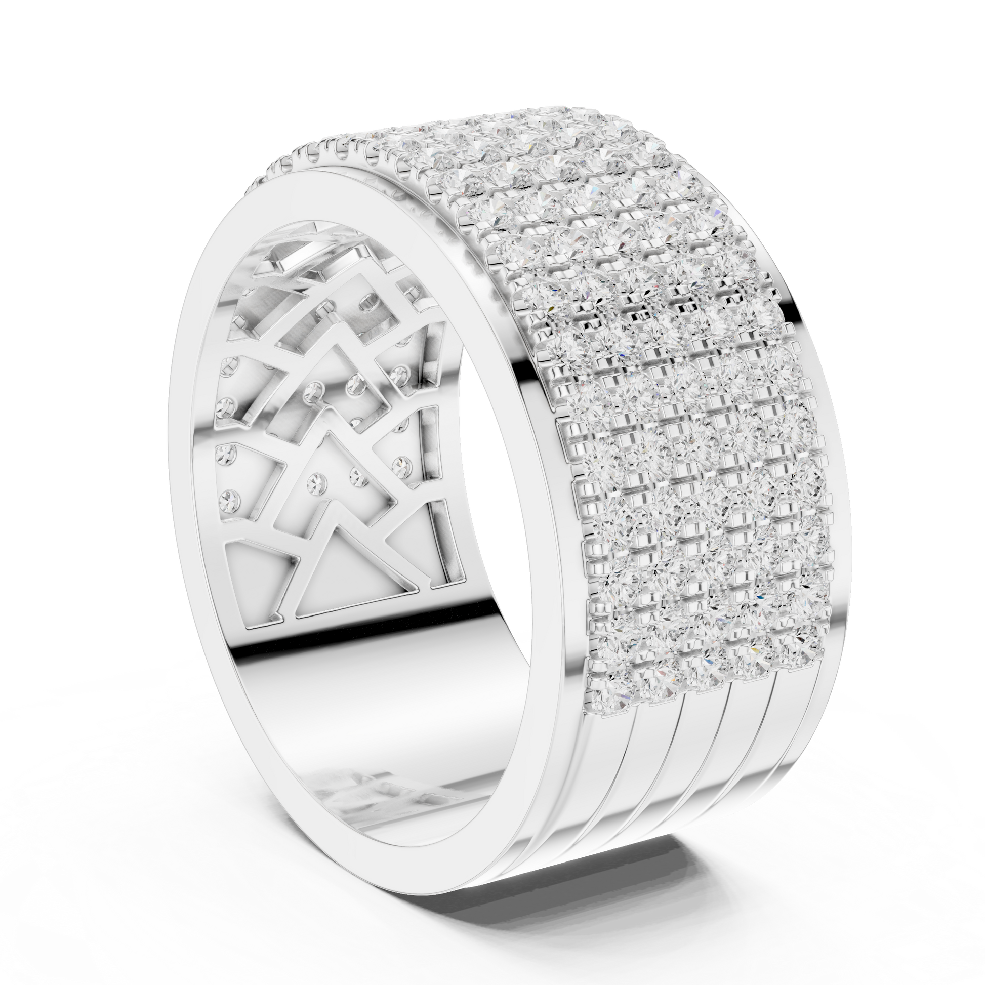 Round Pave Lab Grown Diamond Ring