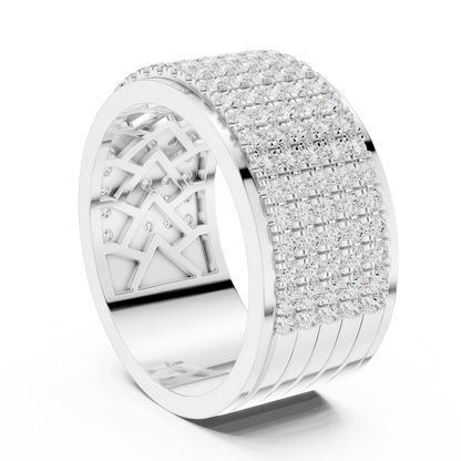 Round Pave Lab Grown Diamond Ring