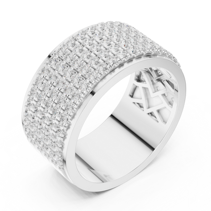 Round Pave Lab Grown Diamond Ring
