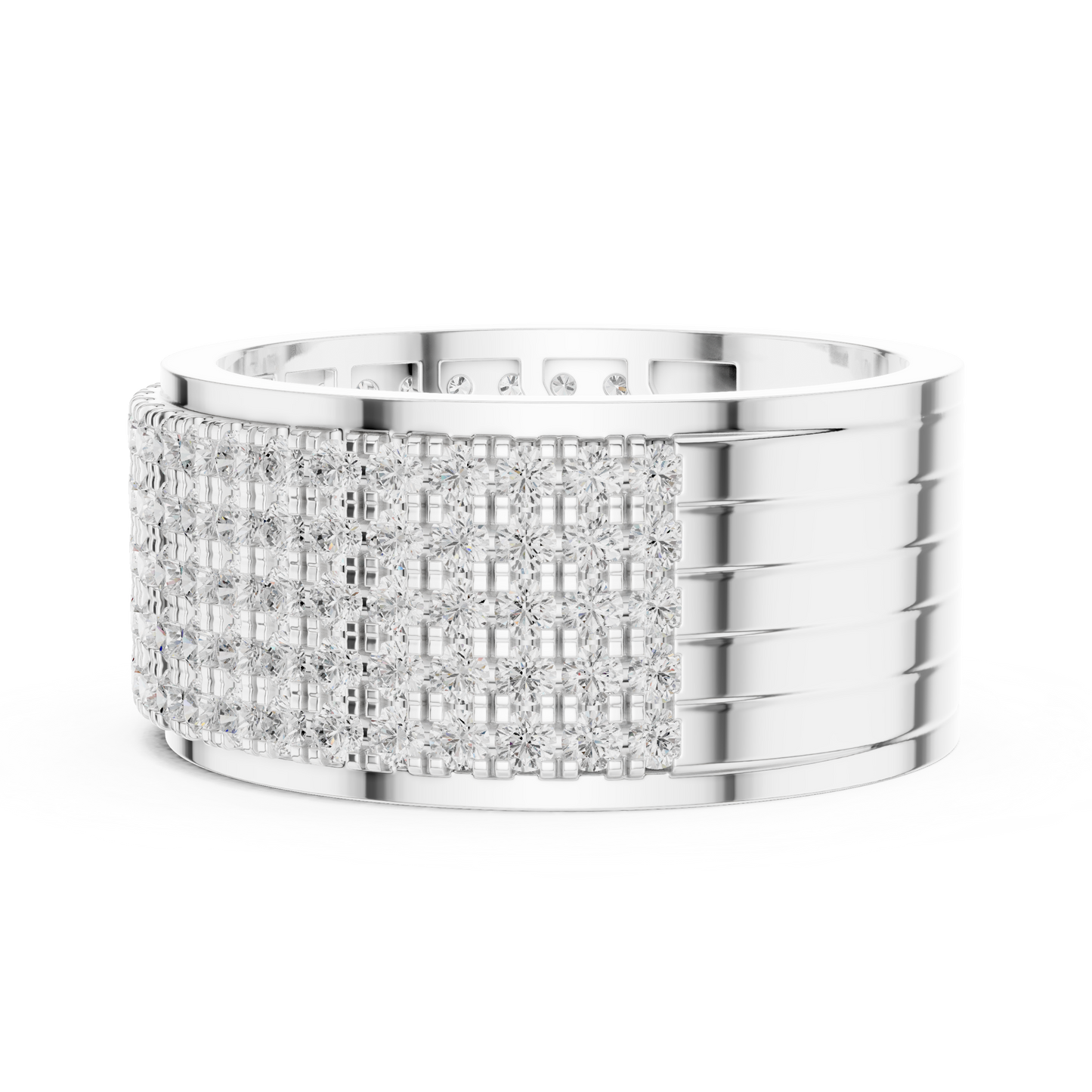 Round Pave Lab Grown Diamond Ring