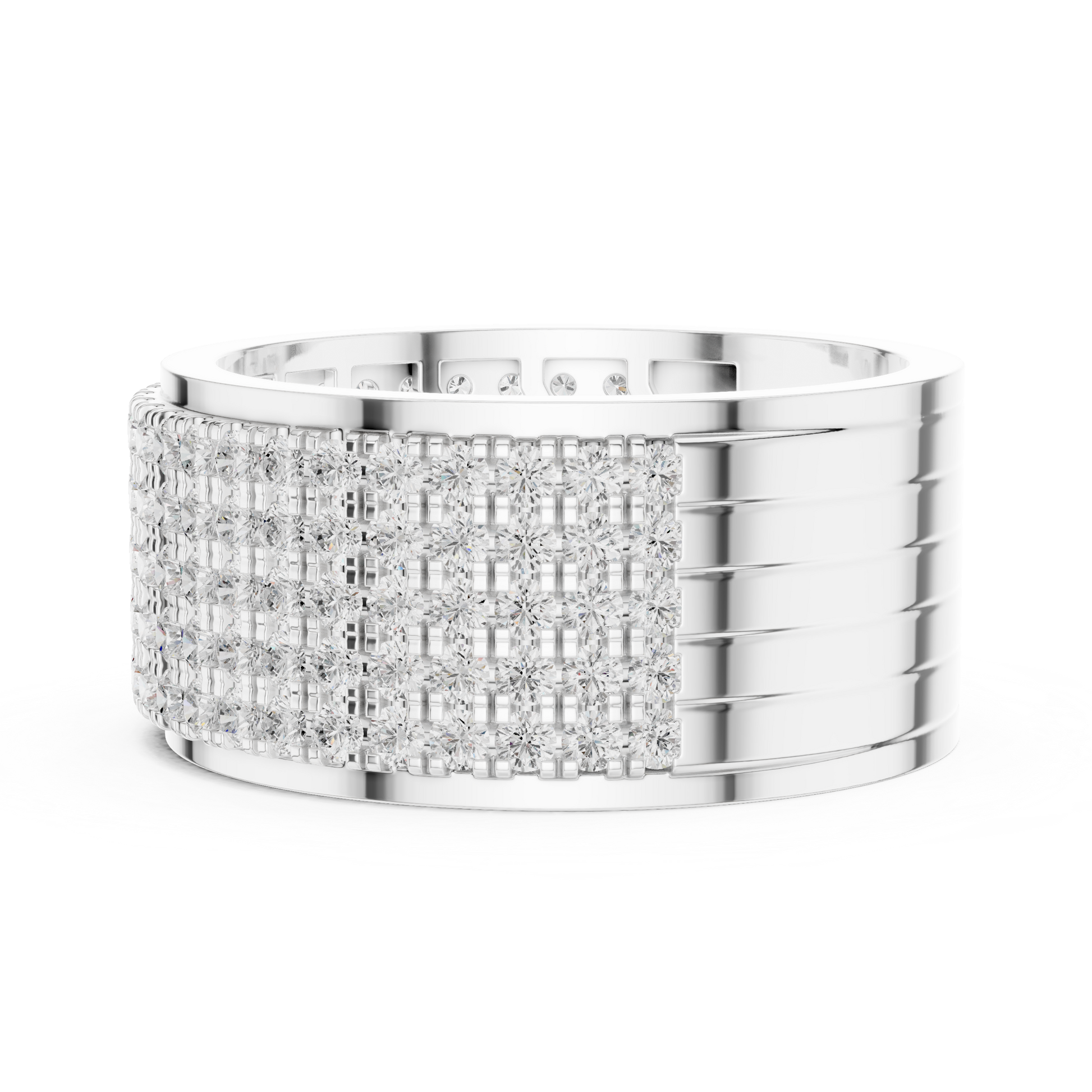 Round Pave Lab Grown Diamond Ring