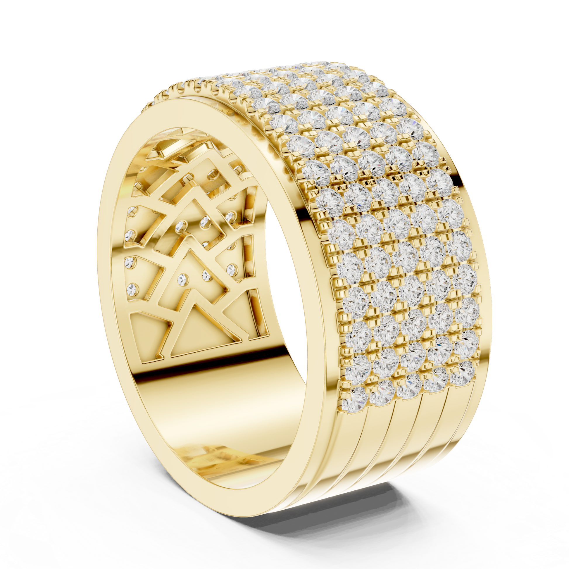 Round Pave Lab Grown Diamond Ring