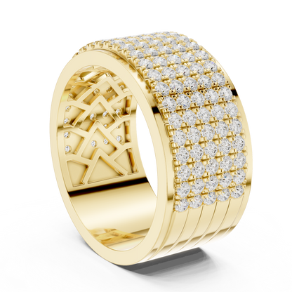 Round Pave Lab Grown Diamond Ring