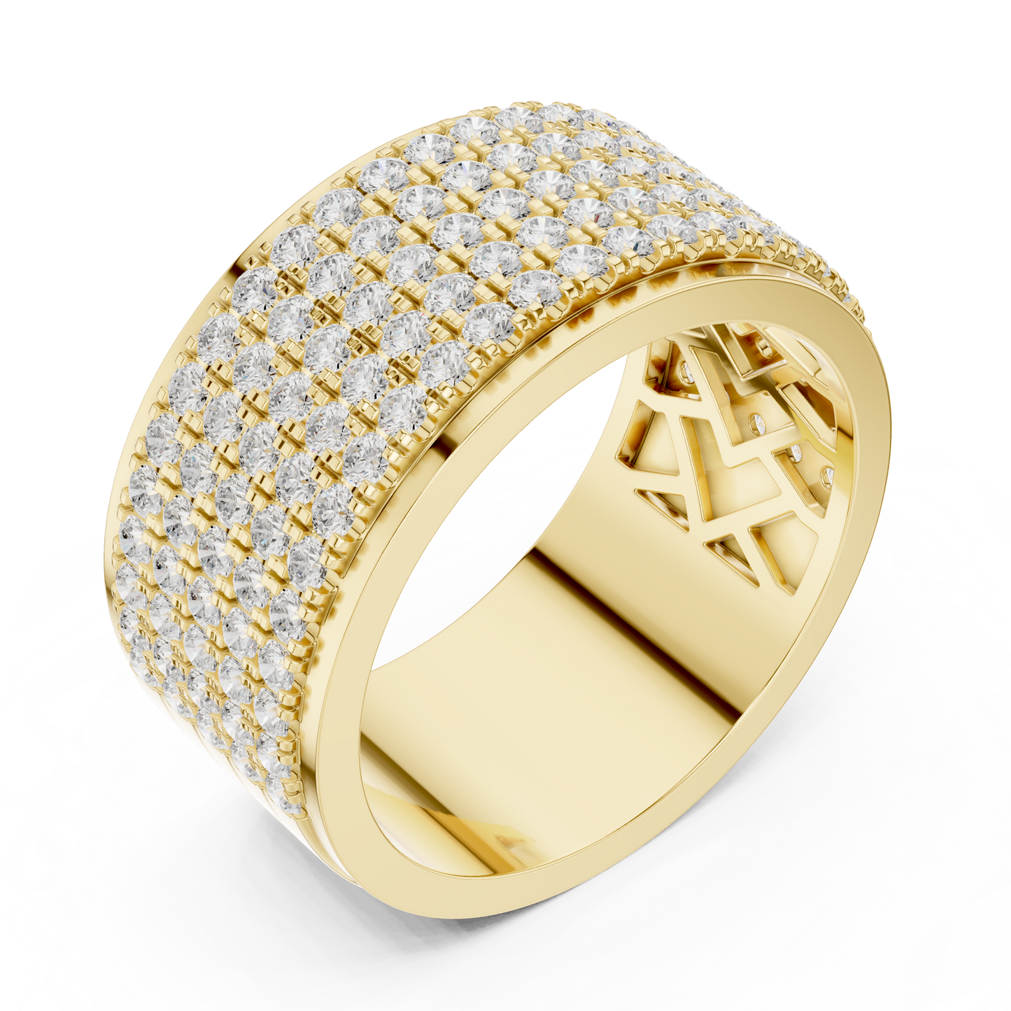 Round Pave Lab Grown Diamond Ring
